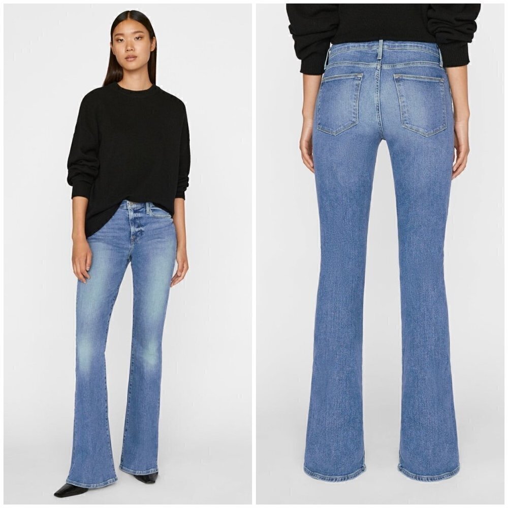 💕FRAME DENIM💕 Le High Flare Jeans ~ Cairo Blue 28 NWT